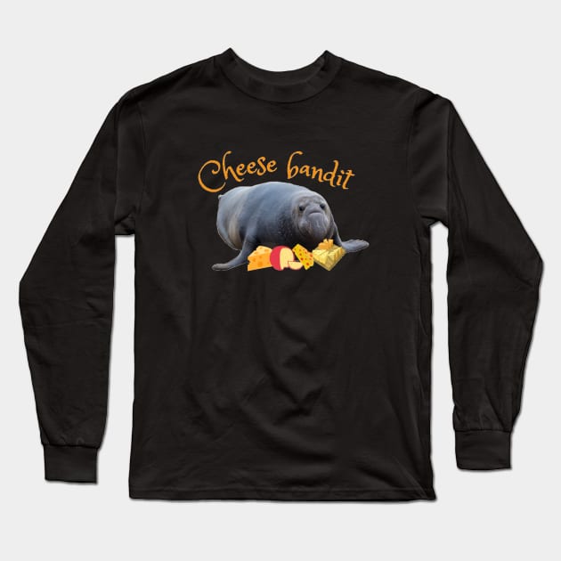 Cheese bandit seal Long Sleeve T-Shirt by borobie